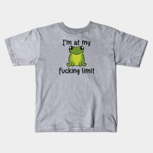 I’m At My Limit Funny Frog Kids T-Shirt